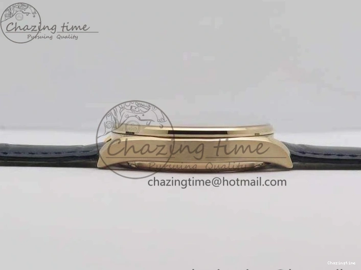 0414 Snug Seamaster Edizione Venezia RG Best Edition Blue Dial On Leather Strap A 8126